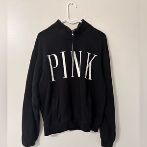 Pink/Victorias Secret Fleece Half-Zip Sweatshirt